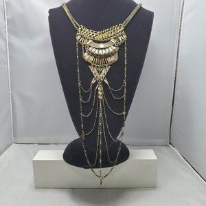 Gimmicks by BKE vintage gold statement necklace